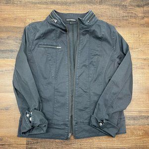 Express Moto/ Utility Jacket - dark gray